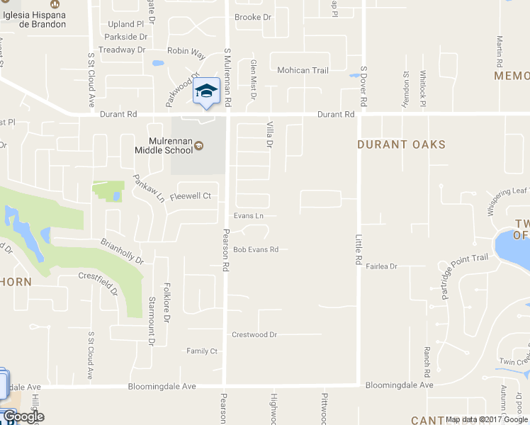 map of restaurants, bars, coffee shops, grocery stores, and more near 2740 Valencia Grove Drive in Valrico