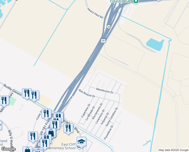 map of restaurants, bars, coffee shops, grocery stores, and more near 320 San Rafael Drive in Portland