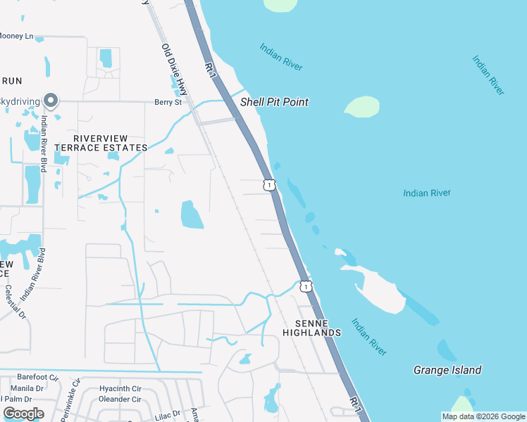map of restaurants, bars, coffee shops, grocery stores, and more near 6790 U.S. 1 in Grant-Valkaria