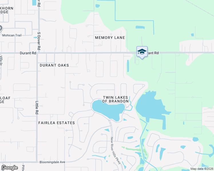 map of restaurants, bars, coffee shops, grocery stores, and more near 5124 Whispering Leaf Trail in Valrico
