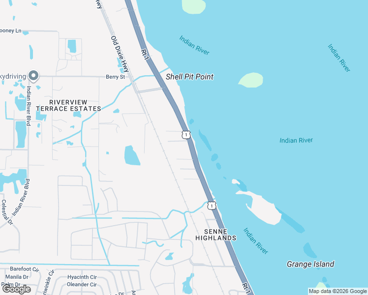 map of restaurants, bars, coffee shops, grocery stores, and more near 6790 U.S. 1 in Grant-Valkaria