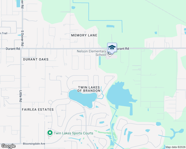map of restaurants, bars, coffee shops, grocery stores, and more near 2930 Hickory Grove Drive in Valrico