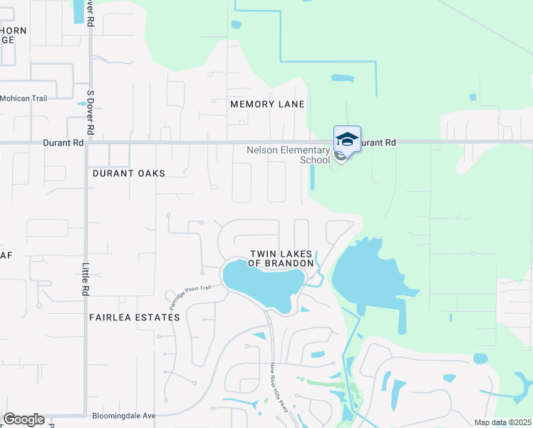 map of restaurants, bars, coffee shops, grocery stores, and more near 5124 Whispering Leaf Trail in Valrico