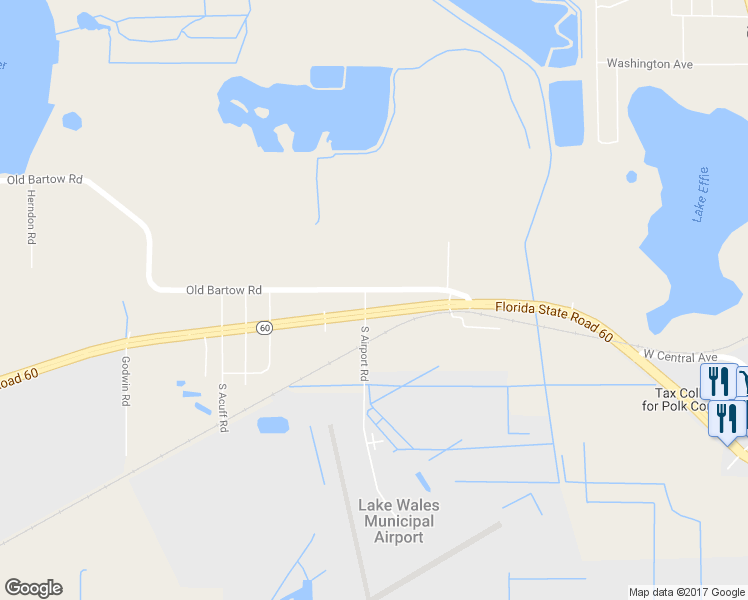map of restaurants, bars, coffee shops, grocery stores, and more near 1919 Old Bartow Road in Lake Wales