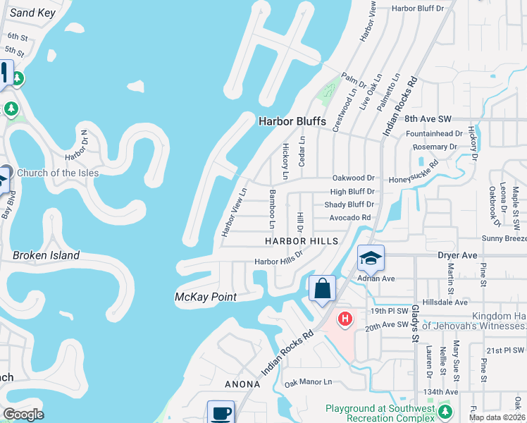 map of restaurants, bars, coffee shops, grocery stores, and more near 802 Royal Dr in Largo