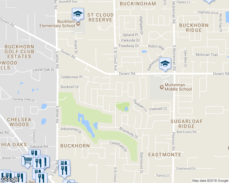 map of restaurants, bars, coffee shops, grocery stores, and more near 2702 Avon River Drive in Valrico