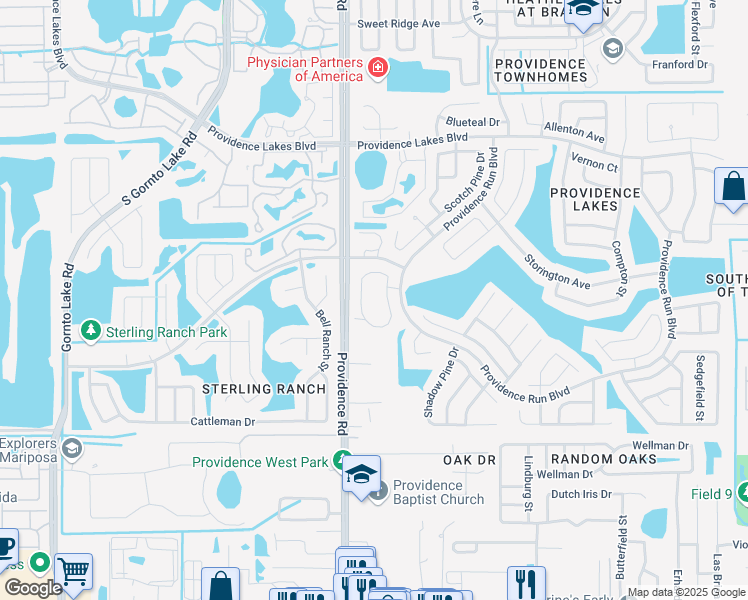 map of restaurants, bars, coffee shops, grocery stores, and more near 1702 Chapel Tree Circle in Brandon