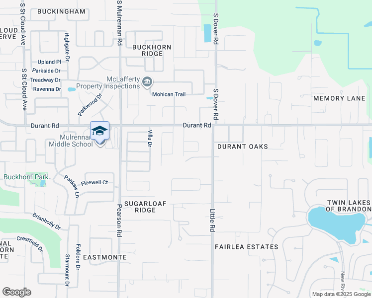 map of restaurants, bars, coffee shops, grocery stores, and more near 4593 Shoreleaf Loop in Valrico