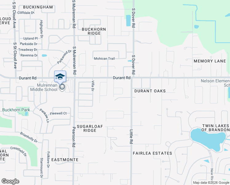 map of restaurants, bars, coffee shops, grocery stores, and more near 4593 Shoreleaf Loop in Valrico