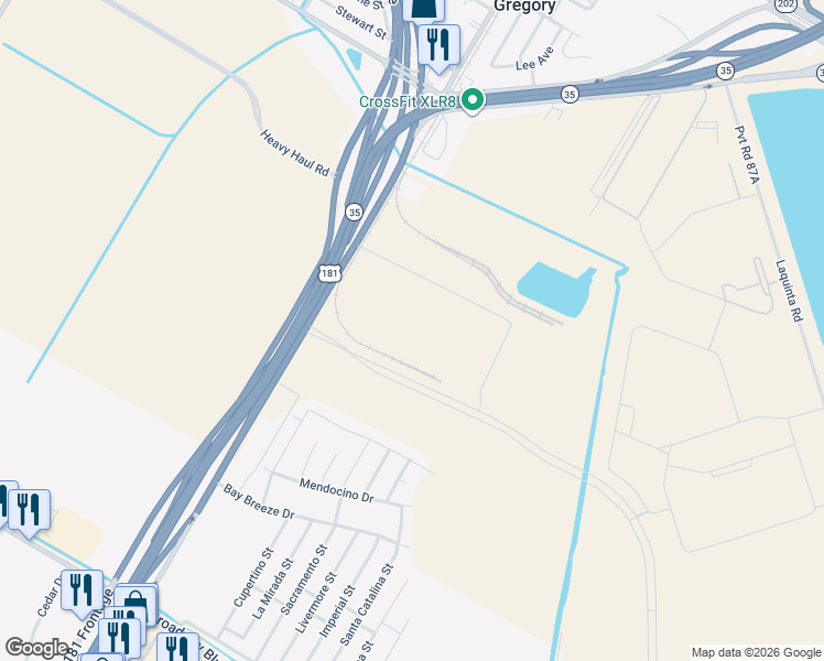 map of restaurants, bars, coffee shops, grocery stores, and more near 4832 U.S. 181 in Portland