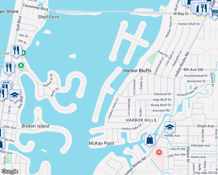 map of restaurants, bars, coffee shops, grocery stores, and more near 908 Oakwood Drive in Largo