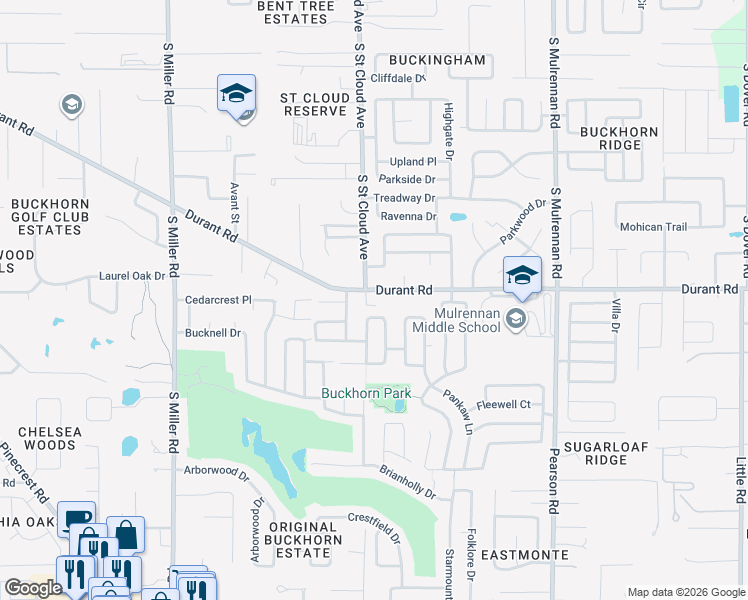 map of restaurants, bars, coffee shops, grocery stores, and more near 2623 Queen Alberta Drive in Valrico