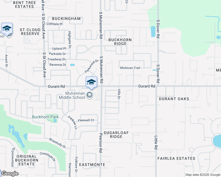 map of restaurants, bars, coffee shops, grocery stores, and more near 2610 Valencia Grove Drive in Valrico
