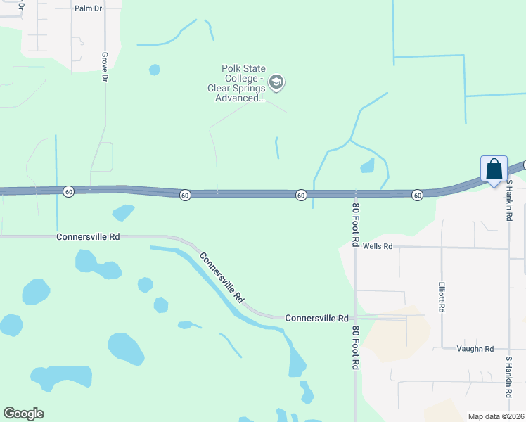map of restaurants, bars, coffee shops, grocery stores, and more near 5061 Florida 60 in Bartow