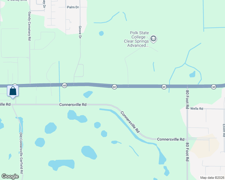 map of restaurants, bars, coffee shops, grocery stores, and more near 5005 Florida 60 in Bartow