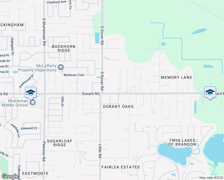 map of restaurants, bars, coffee shops, grocery stores, and more near 4730 Durant Road in Dover