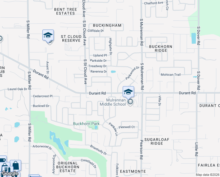 map of restaurants, bars, coffee shops, grocery stores, and more near 2215 Sherbrook Drive in Valrico