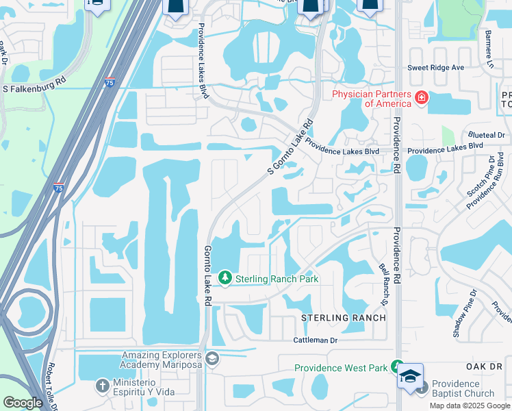 map of restaurants, bars, coffee shops, grocery stores, and more near 1760 Kirtley Drive in Brandon