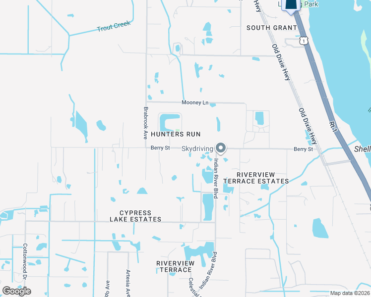 map of restaurants, bars, coffee shops, grocery stores, and more near 4576 Hunters Run Circle in Grant-Valkaria