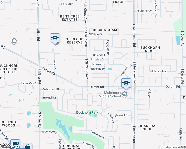 map of restaurants, bars, coffee shops, grocery stores, and more near 3817 Twilight Drive in Valrico