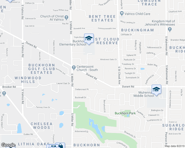 map of restaurants, bars, coffee shops, grocery stores, and more near 2508 Durant Road in Valrico