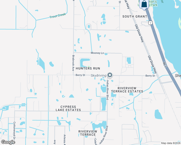 map of restaurants, bars, coffee shops, grocery stores, and more near 4576 Hunters Run Circle in Grant-Valkaria