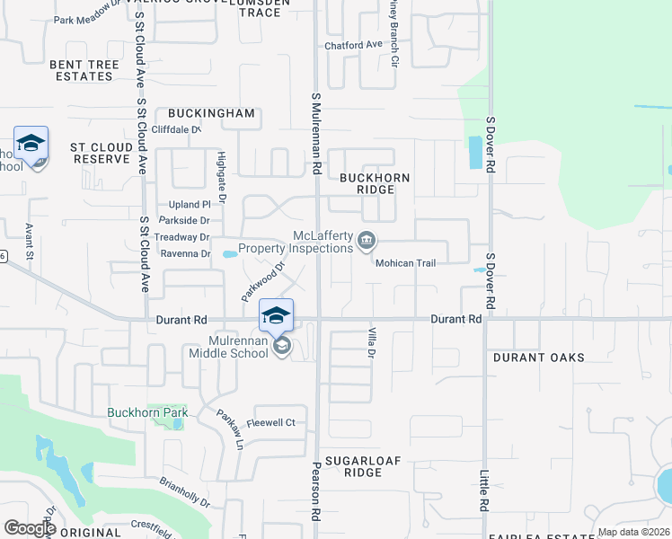 map of restaurants, bars, coffee shops, grocery stores, and more near 2212 Misty Ridge Lane in Valrico