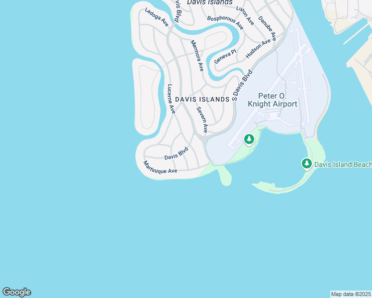 map of restaurants, bars, coffee shops, grocery stores, and more near 558 West Davis Boulevard in Tampa