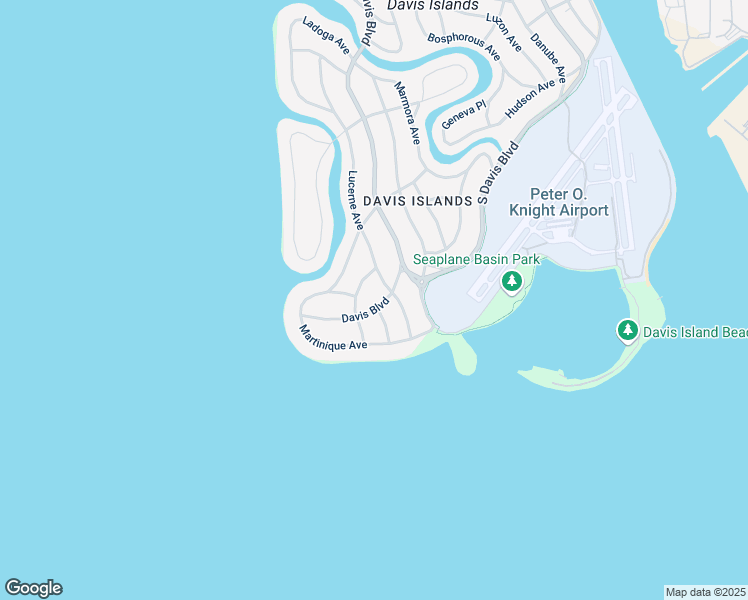 map of restaurants, bars, coffee shops, grocery stores, and more near 558 West Davis Boulevard in Tampa