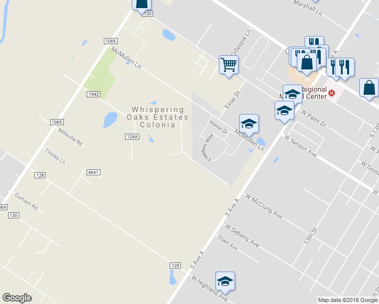 map of restaurants, bars, coffee shops, grocery stores, and more near 2203 County Road 1942 in Aransas Pass