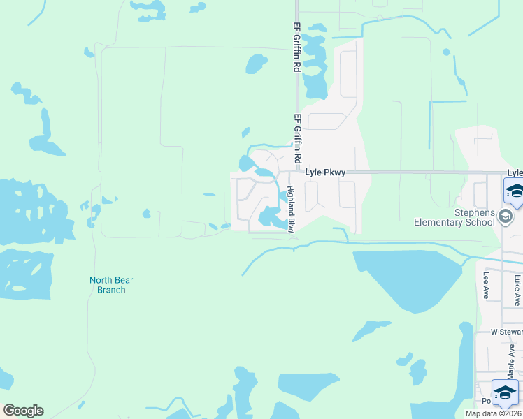 map of restaurants, bars, coffee shops, grocery stores, and more near 1650 Varner Court in Bartow