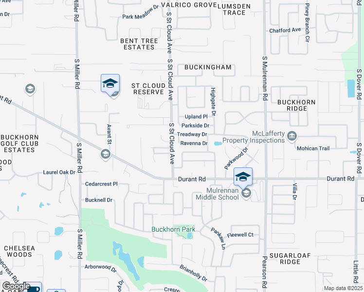 map of restaurants, bars, coffee shops, grocery stores, and more near 3809 Ravenna Drive in Valrico