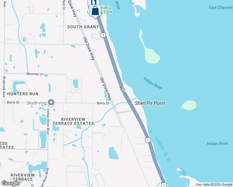 map of restaurants, bars, coffee shops, grocery stores, and more near 6440 U.S. 1 in Melbourne