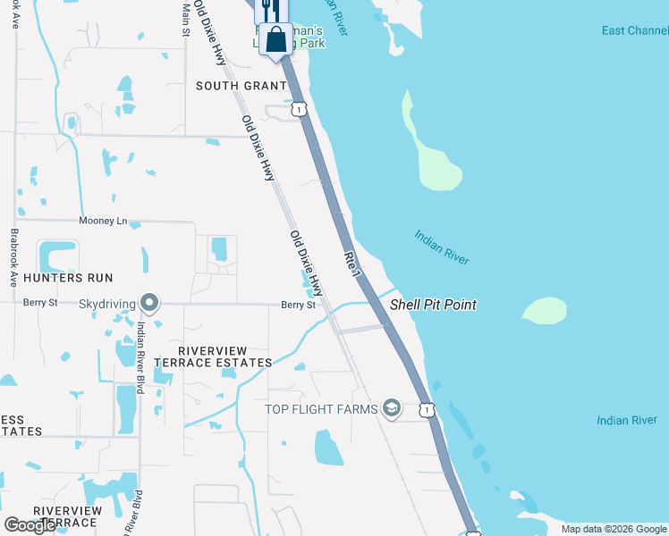 map of restaurants, bars, coffee shops, grocery stores, and more near 6360 U.S. 1 in Grant-Valkaria