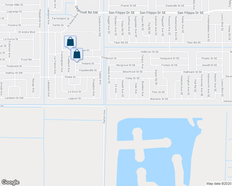 map of restaurants, bars, coffee shops, grocery stores, and more near 3271 Fir Avenue in Palm Bay