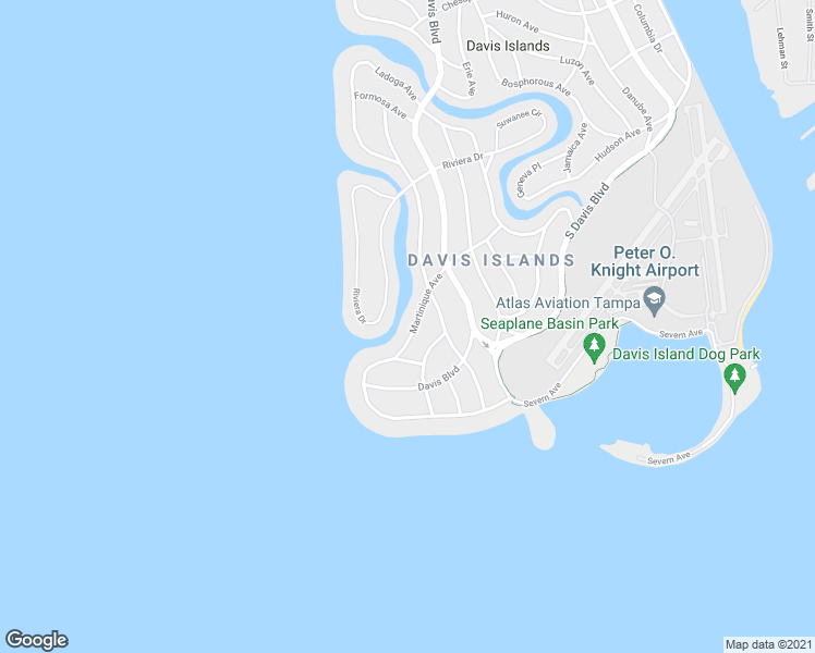 map of restaurants, bars, coffee shops, grocery stores, and more near 52 Martinique Avenue in Tampa