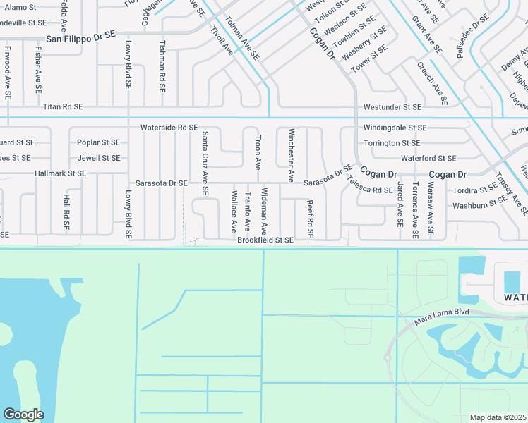 map of restaurants, bars, coffee shops, grocery stores, and more near 3256 Wideman Avenue in Palm Bay