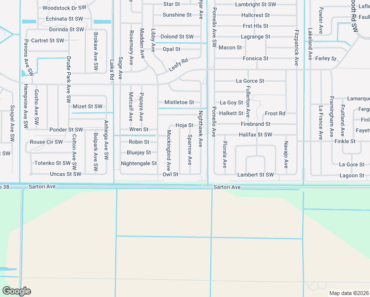 map of restaurants, bars, coffee shops, grocery stores, and more near 3264 Hummingbird Avenue in Palm Bay
