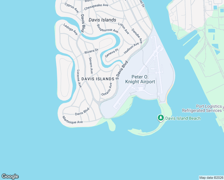 map of restaurants, bars, coffee shops, grocery stores, and more near 625 Superior Avenue in Tampa