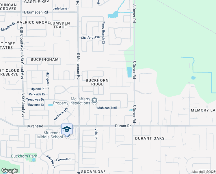 map of restaurants, bars, coffee shops, grocery stores, and more near 1838 South Ridge Drive in Valrico