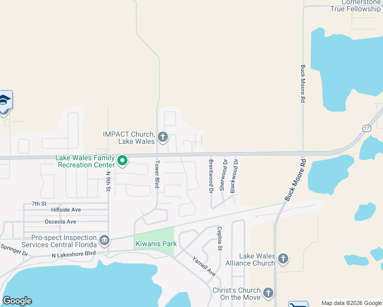 map of restaurants, bars, coffee shops, grocery stores, and more near 840 Chamberlain Loop in Lake Wales