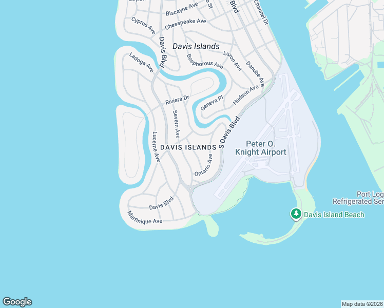 map of restaurants, bars, coffee shops, grocery stores, and more near 530 Severn Avenue in Tampa