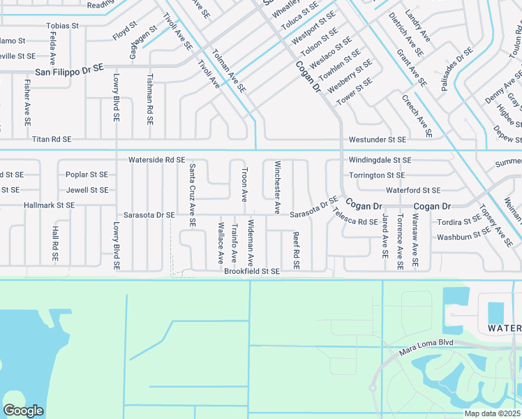 map of restaurants, bars, coffee shops, grocery stores, and more near 915 Sarasota Drive Southeast in Palm Bay