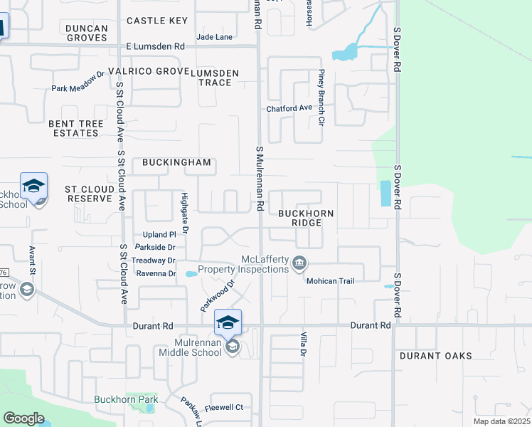 map of restaurants, bars, coffee shops, grocery stores, and more near 4432 Brandon Ridge Drive in Valrico