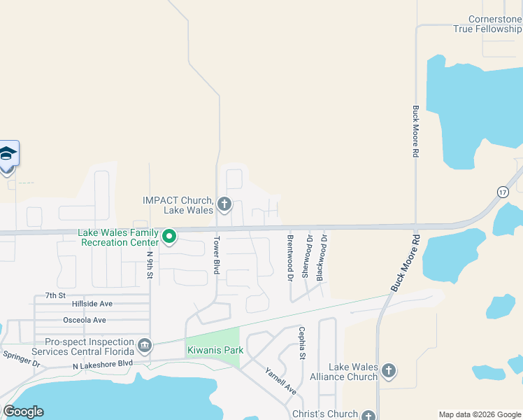 map of restaurants, bars, coffee shops, grocery stores, and more near 3211 Carillon Place in Lake Wales