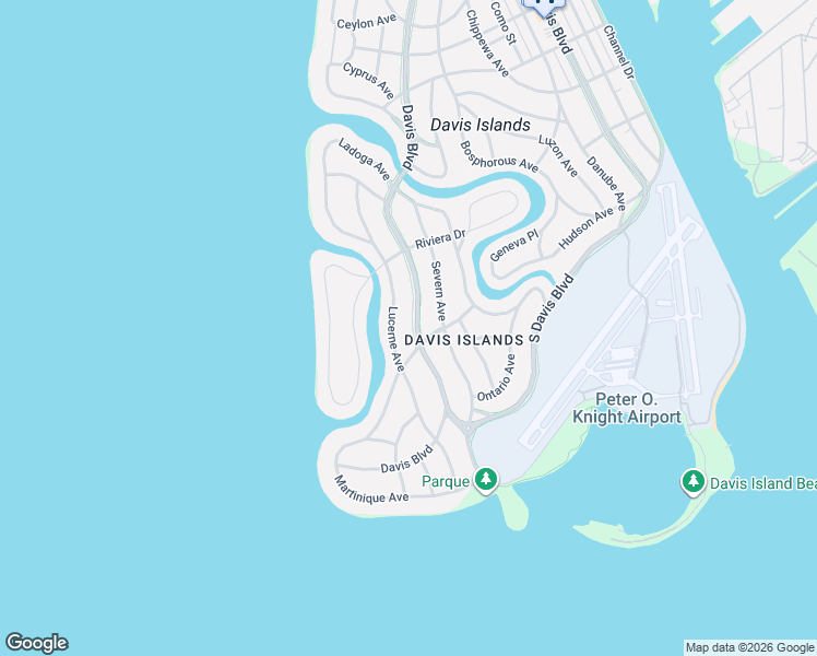 map of restaurants, bars, coffee shops, grocery stores, and more near 503 West Davis Boulevard in Tampa