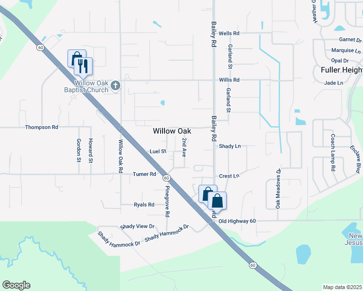 map of restaurants, bars, coffee shops, grocery stores, and more near 2790 2nd Avenue in Mulberry