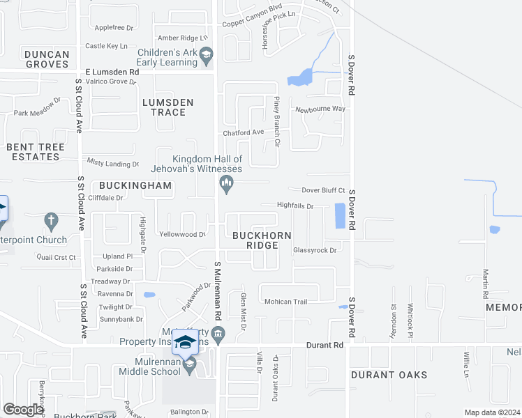 map of restaurants, bars, coffee shops, grocery stores, and more near 4328 Brandon Ridge Drive in Valrico