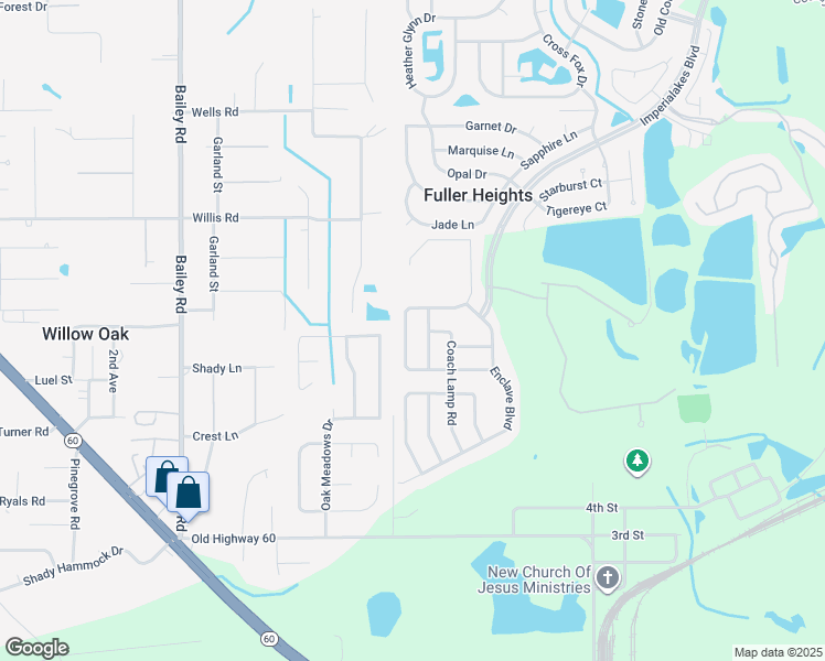 map of restaurants, bars, coffee shops, grocery stores, and more near 3339 Imperial Manor Way in Mulberry