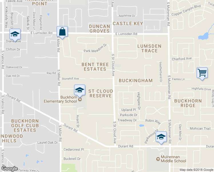 map of restaurants, bars, coffee shops, grocery stores, and more near 1624 South Saint Cloud Avenue in Valrico